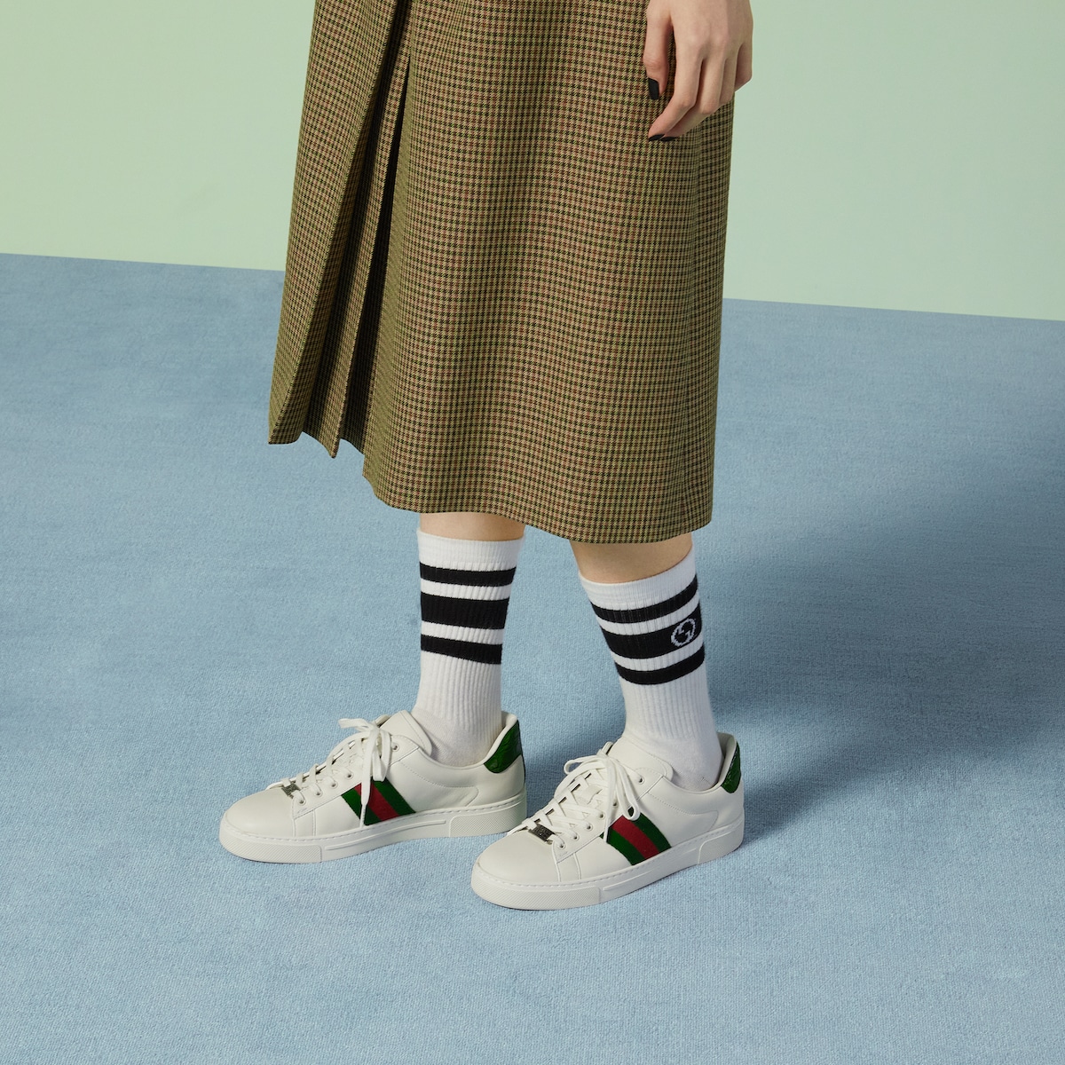 Women’s Gucci Ace sneaker with Web - Image 2